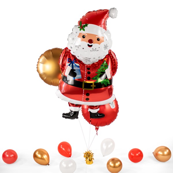 Heliumballon XXL in a Box - Snowy Santa