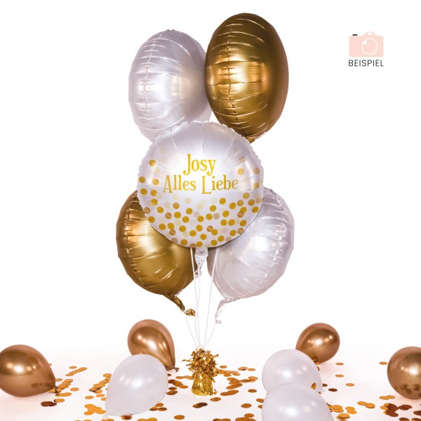 Personalisierter Ballon in a Box - Golden Party