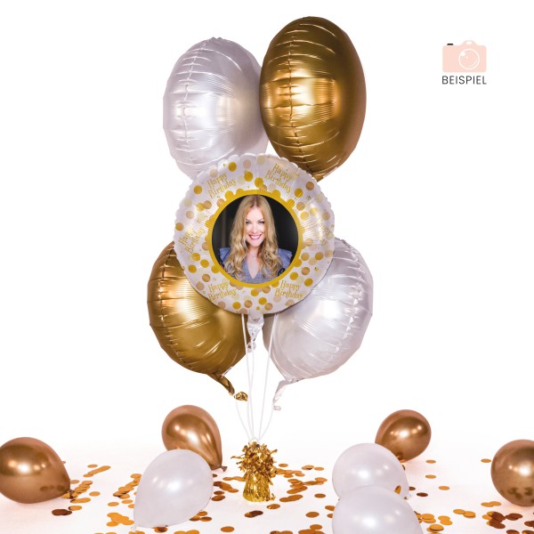 Fotoballon in a Box - Golden Birthday Party