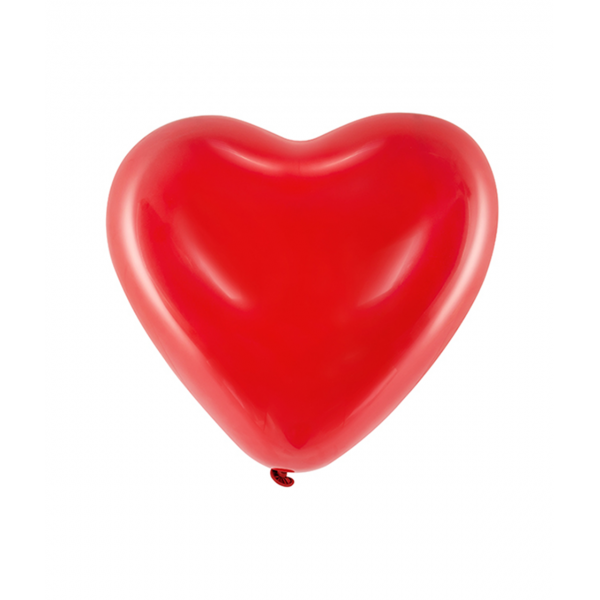 100 Herzballons Decor - Ø 25cm - Rot