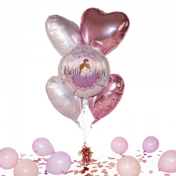 Heliumballon in a Box - Dancing Ballerina Birthday