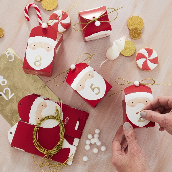 25 Advent Boxes - Santa Shaped
