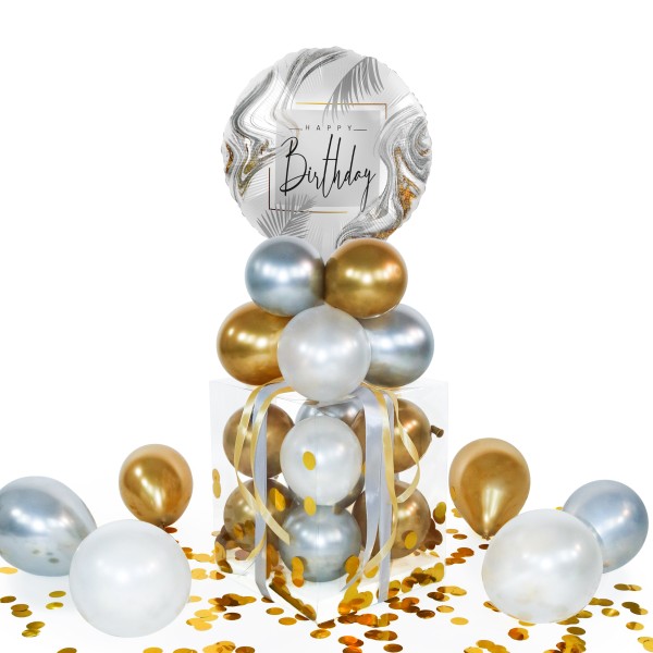 Balloha® Box - DIY Modern Silver Birthday