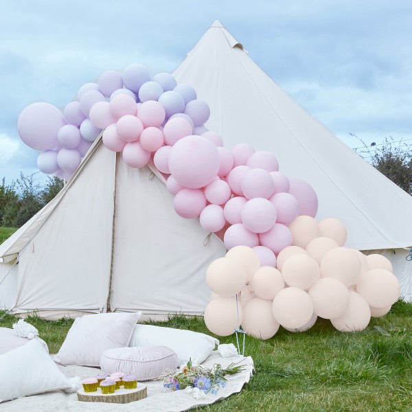 1 Balloon Arch - Large - Purple &amp; Pink