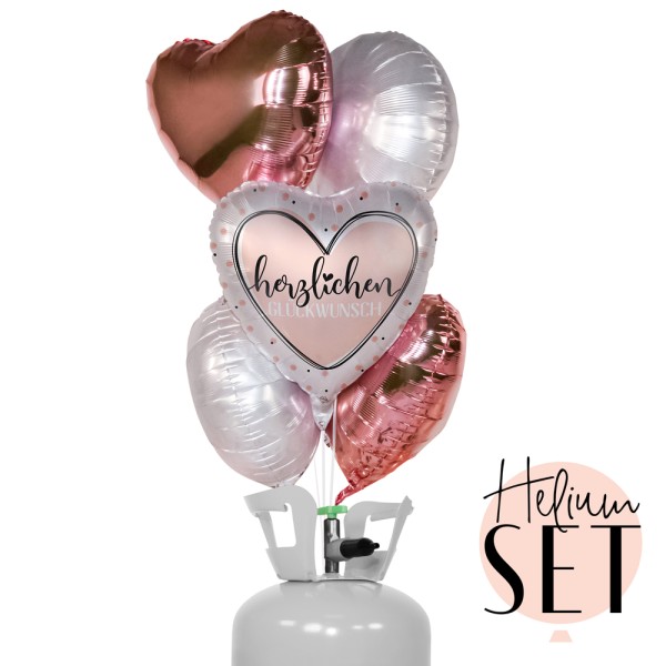 Helium Set - Glossy Heart Glückwunsch