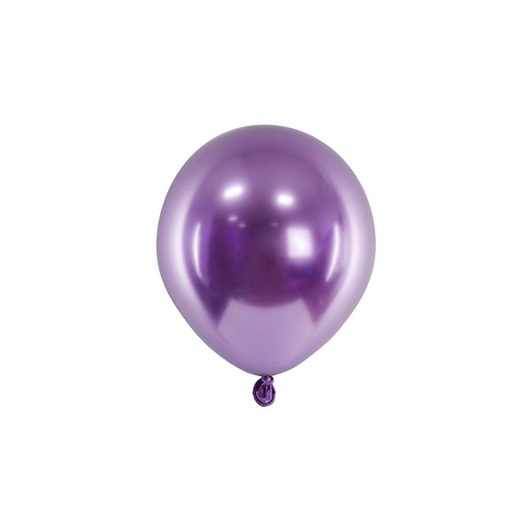 50 Miniballons - Ø 12cm - Glossy - Violett