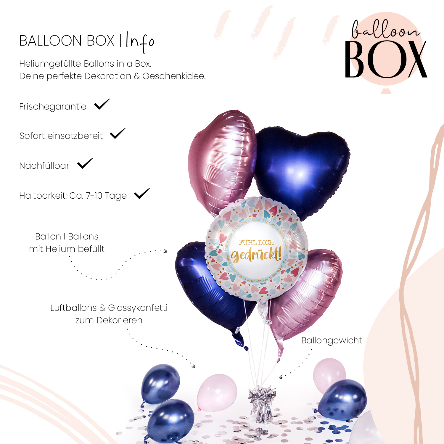 Luftballons "Butterflies" silber-weiß Ballons Motivballons Hochzeit 8 Stück 