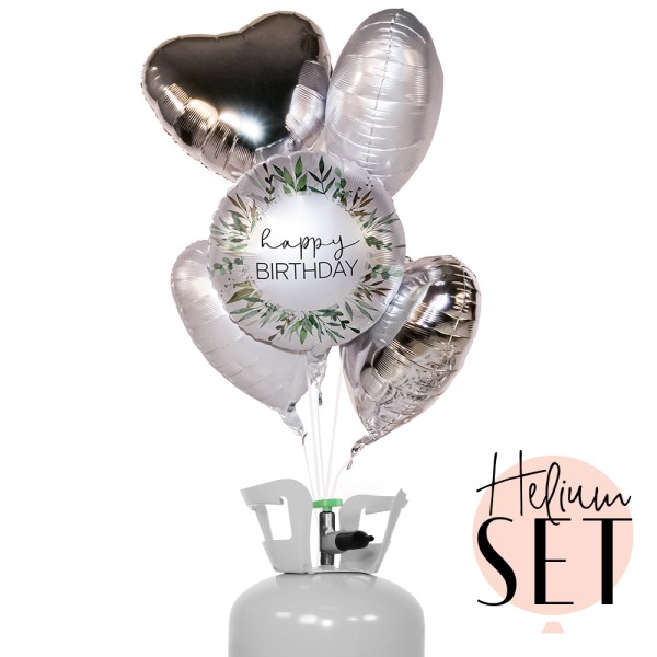 Helium Set - Natural Greenery Birthday