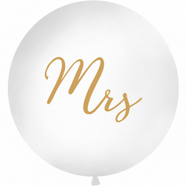 1 Riesenballon - Ø 1m - Mrs - Gold
