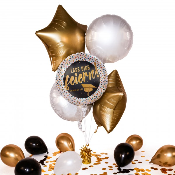 Heliumballon in a Box - Lass Dich feiern Grad Cap