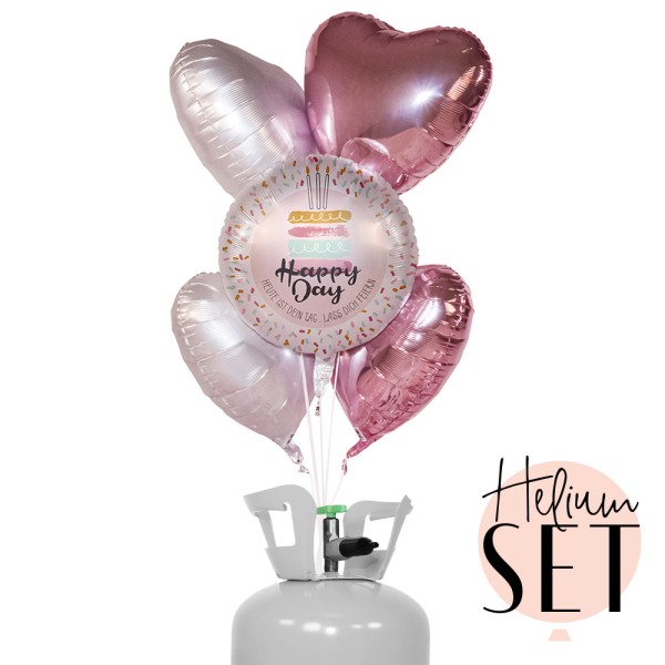 Helium Set - Happy Day Cake
