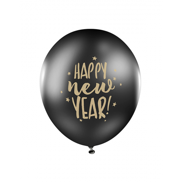 6 Motivballons - Ø 30cm - Happy New Year 2.0