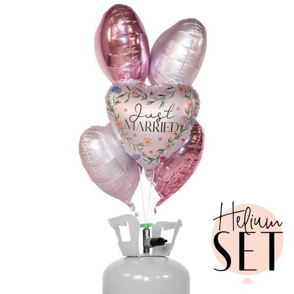 Helium Set - Floral Just Married