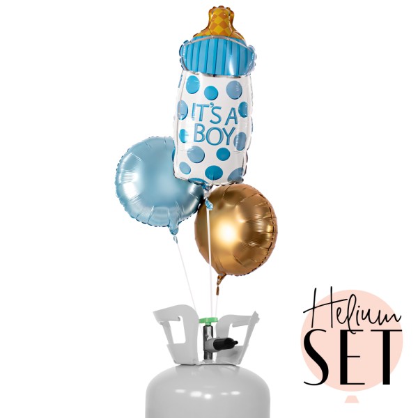 Helium Set - It is A Boy Baby Bottle
