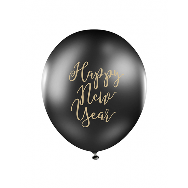 6 Motivballons - Ø 30cm - Happy New Year