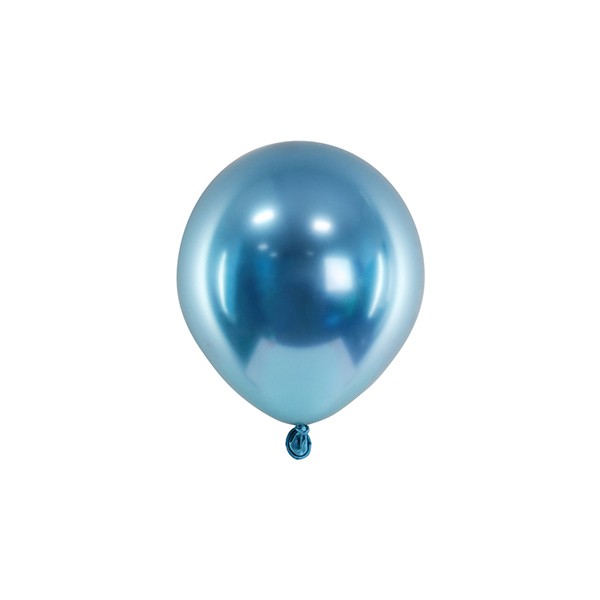 50 Miniballons - Ø 12cm - Glossy - Blau