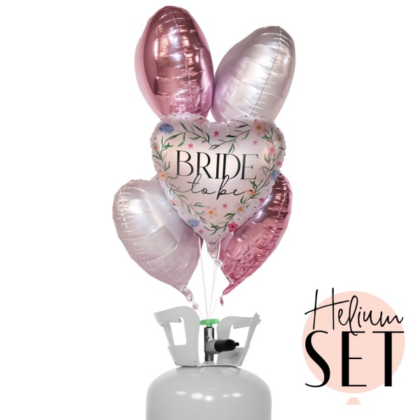 Helium Set - Floral Bride To Be