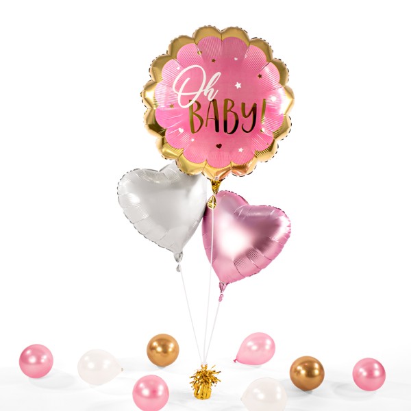Heliumballon XXL in a Box - Pink Baby Girl