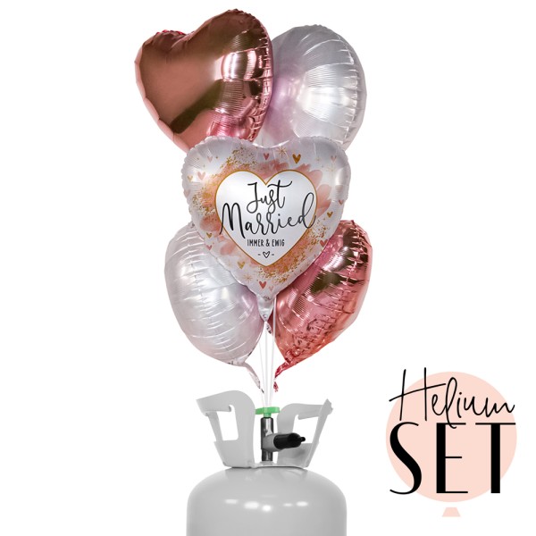 Helium Set - Just Married Smooth Watercolour