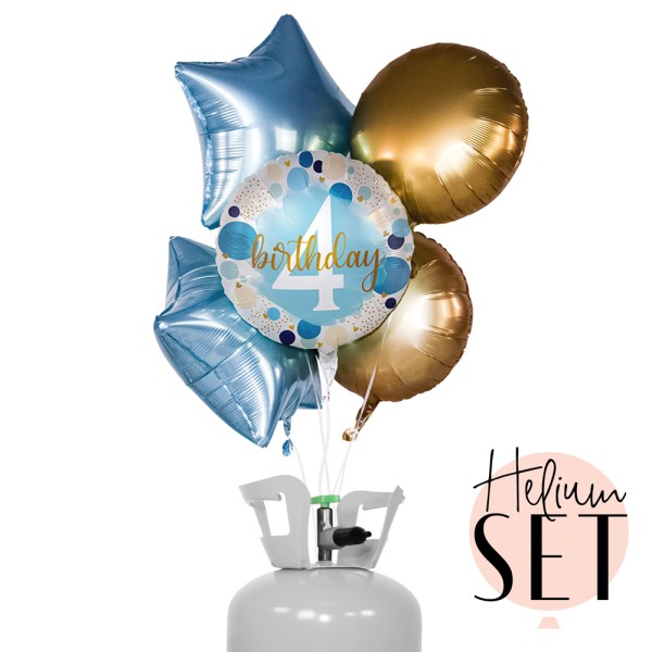 Helium Set - Lucky Birthday FOUR