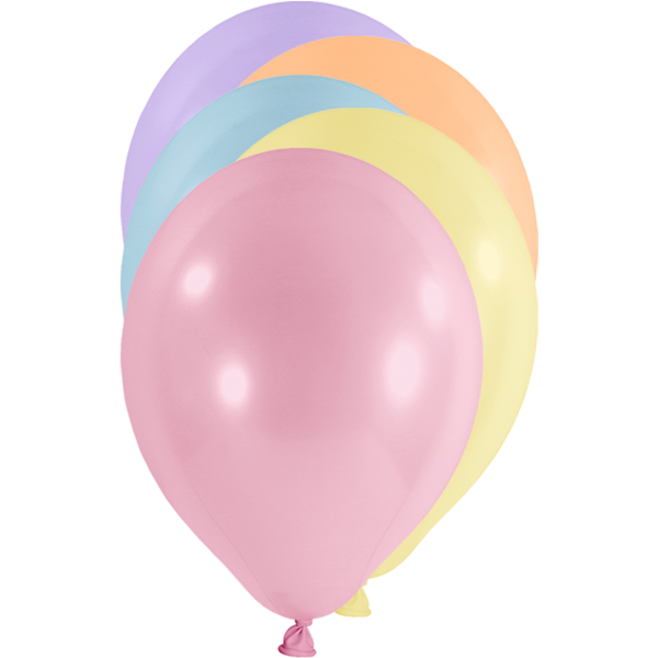100 Luftballons - Ø 30cm - Pastell - Bunt