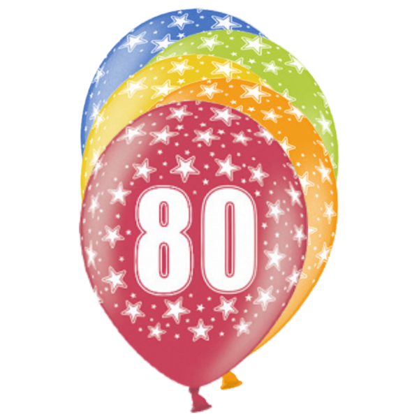 6 Motivballons - Ø 30cm - 80 Celebration
