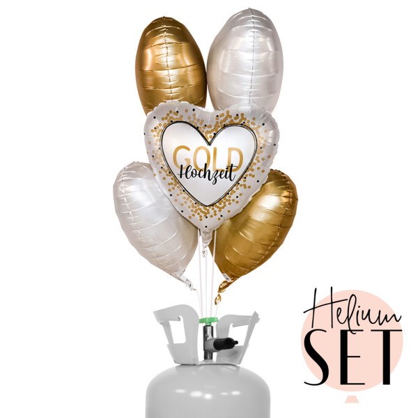 Helium Set - Golden Wedding