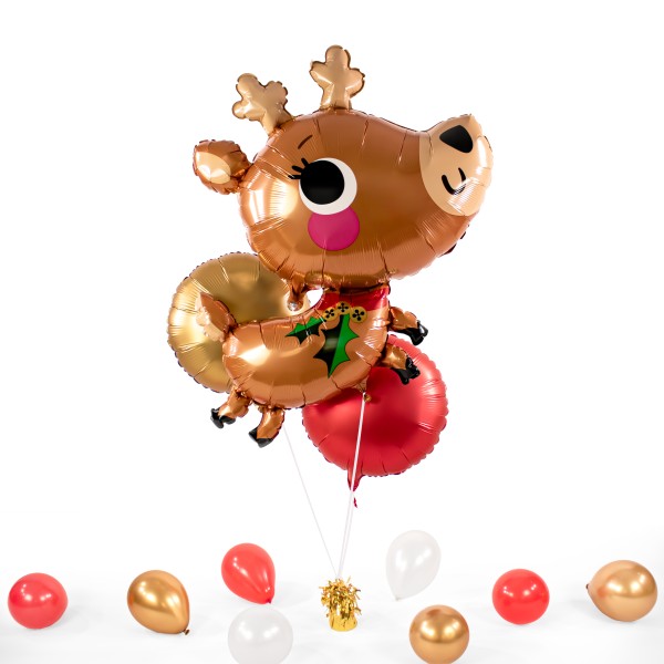 Heliumballon XXL in a Box - Adorable Reindeer