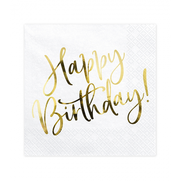 20 Servietten Trend - 33cm - Happy Birthday