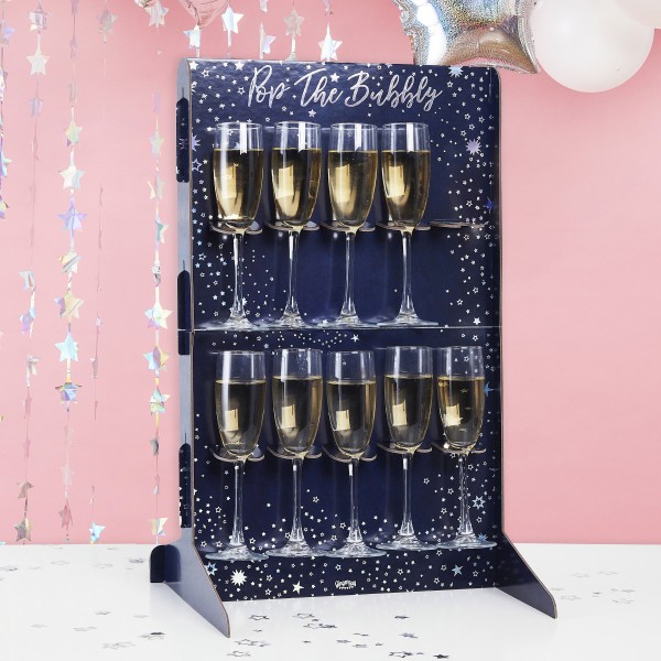 1 Prosecco Wall - Pop The Bubbly - Iridescent Foiled