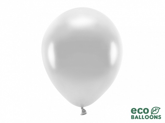 10 ECO-Luftballons - Ø 30cm - Metallic - Silver