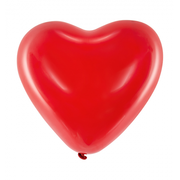 6 Herzballons Decor - Ø 40cm - Rot