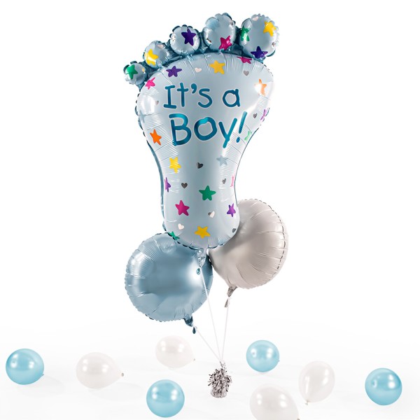 Heliumballon XXL in a Box - It´s a Boy Foot