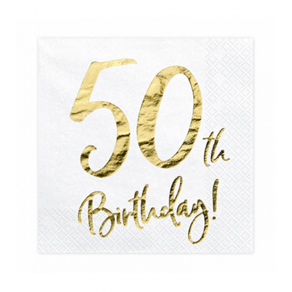 20 Servietten Trend - 33cm - 50th Birthday