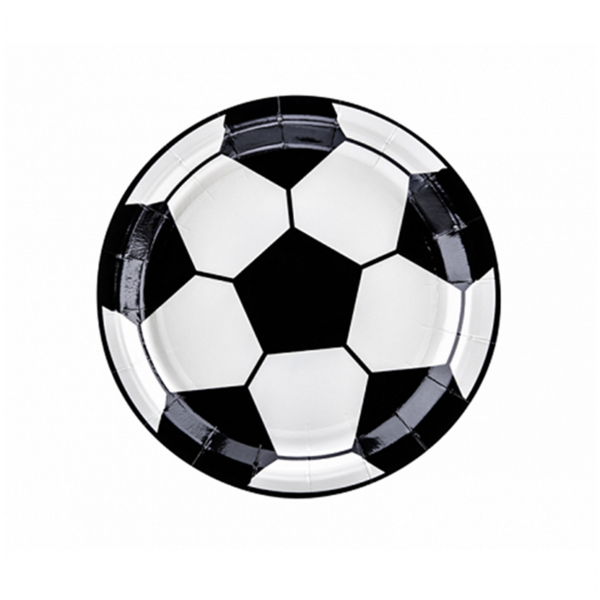 6 Pappteller Trend - Ø 18cm - Football