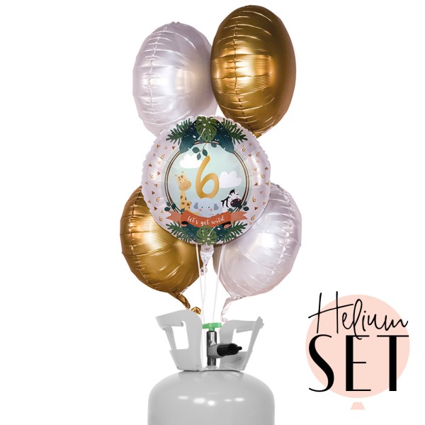 Helium Set - Jungle Friends - Sechs