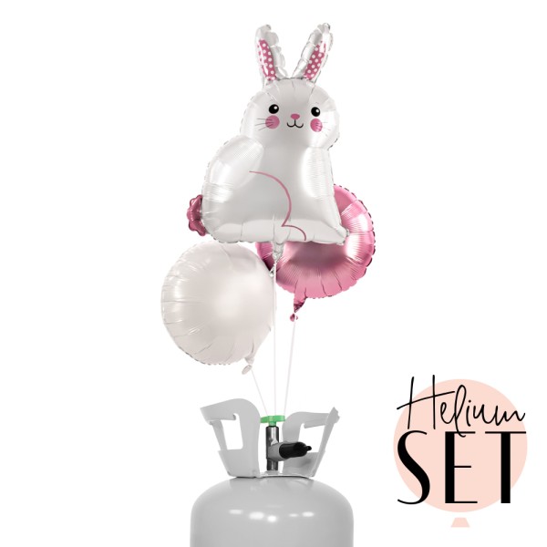 Helium Set - White Bunny