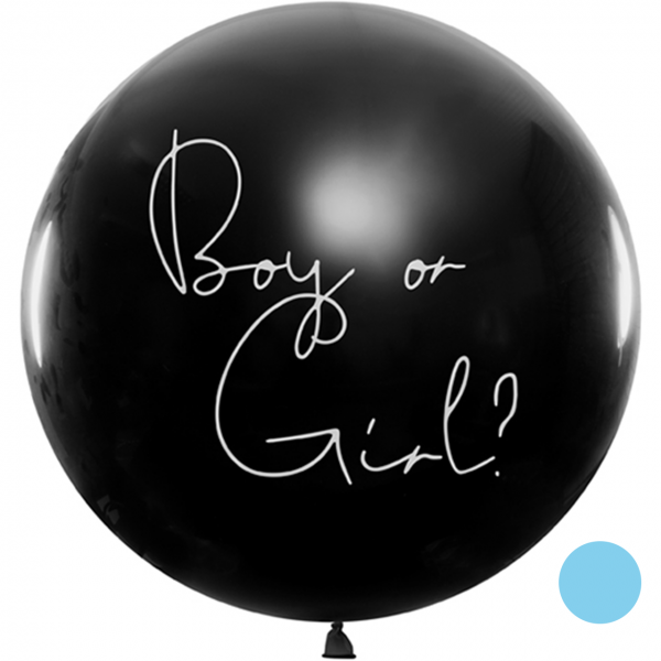 1 Riesenballon - Ø 1m - Boy or Girl - Blau
