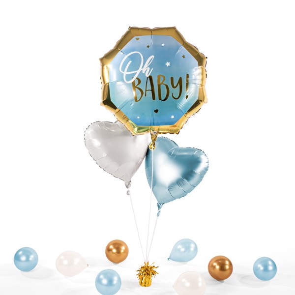 Heliumballon XXL in a Box - Blue Baby Boy