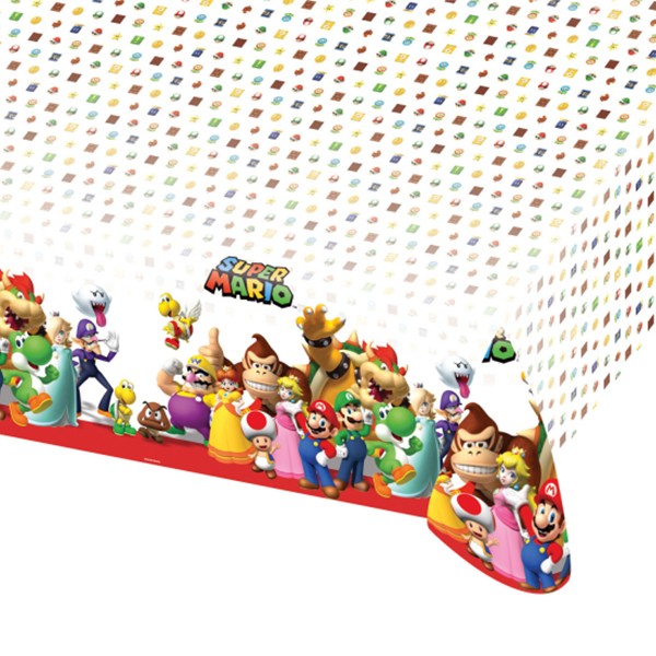 1 Tischdecke - 120 x 180 cm - Super Mario