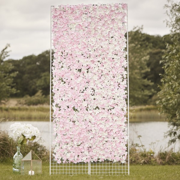 1 Foliage Tile - Pink &amp; White Floral Tile