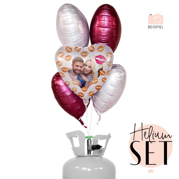 Helium Set - Fotoballon - Hugs &amp; Kisses