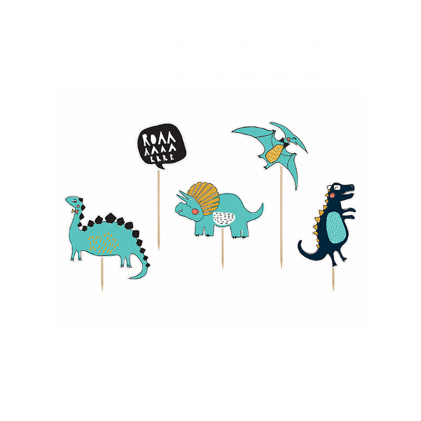 5 Cake Topper - Dino Party