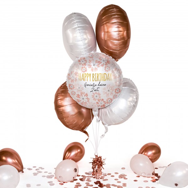 Heliumballon in a Box - Bloomy Birthday Bash