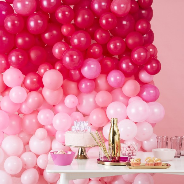 1 Balloon Wall - Ombre Pink