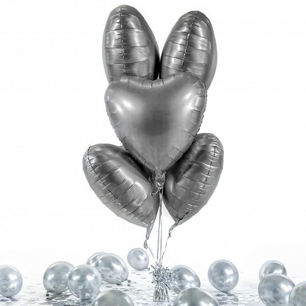 Heliumballon in a Box - Matte - Pure Silver