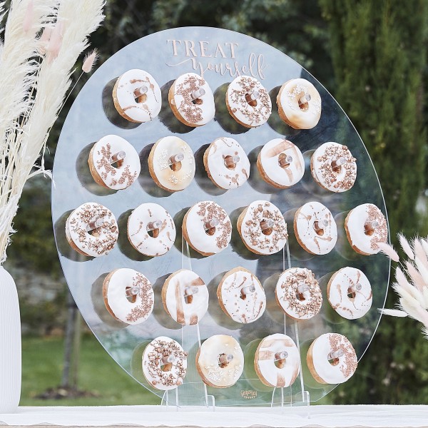 1 Donut Wall - Treat Yourself - Acrylic with Rose Gold Foil