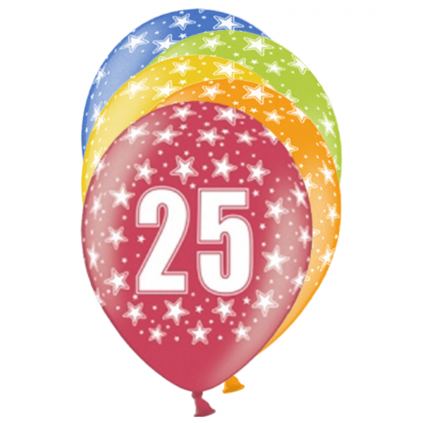 6 Motivballons - Ø 30cm - 25 Celebration