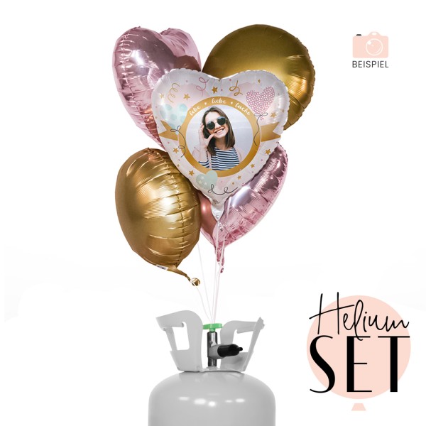 Helium Set - Fotoballon - Birthday lebe liebe lache