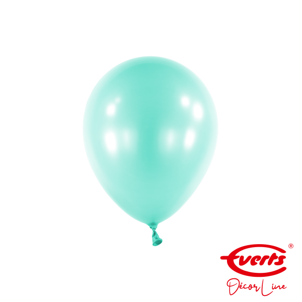 100 Miniballons - DECOR - Ø 13cm - Pearl &amp; Metallic - Robins Egg Blue